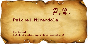 Peichel Mirandola névjegykártya